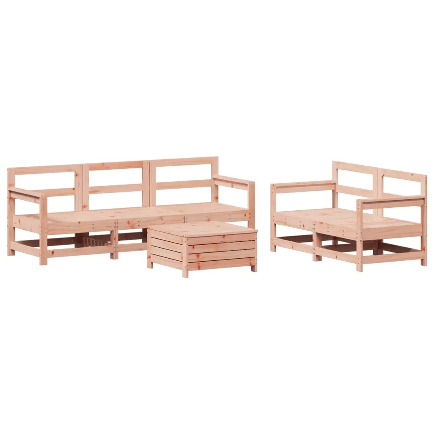 vidaXL 6-Tlg Garten-Sofagarnitur Massivholz Douglasie 3250822