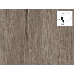 OBI Sockelleiste Eiche, 40x20x2600 mm, zur einfachen Befestigung mit Leistenclips.