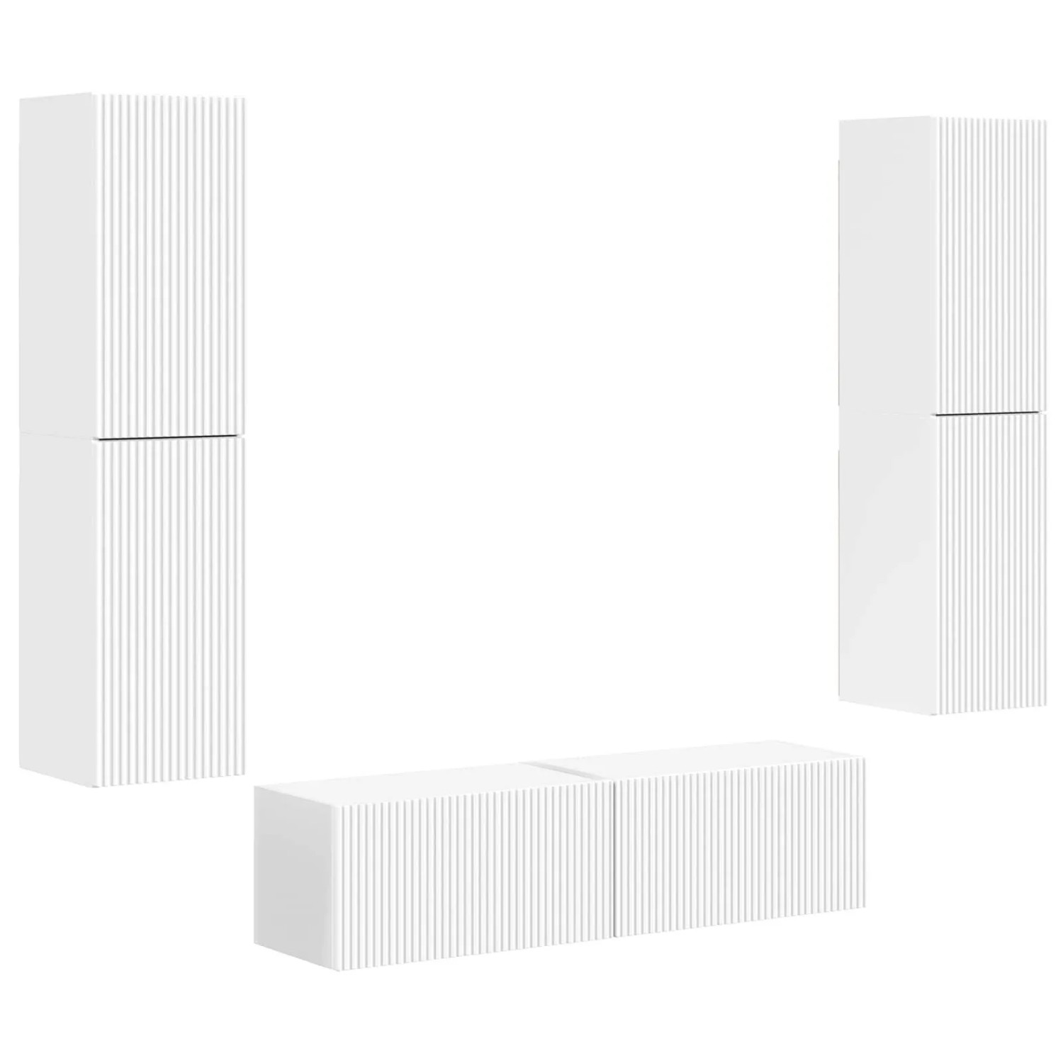 vidaXL TV-Schrankset 6 Stk Weiß Holzwerkstoff 3409123 günstig online kaufen