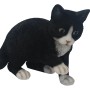 Spielende Deko-Katze, 35 cm, aus Polyresin für die Gartendekoration.