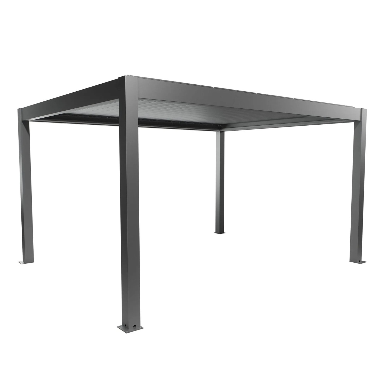 Biohort Pergola 4,5 m x 3,5 m Quarzgrau-Metallic