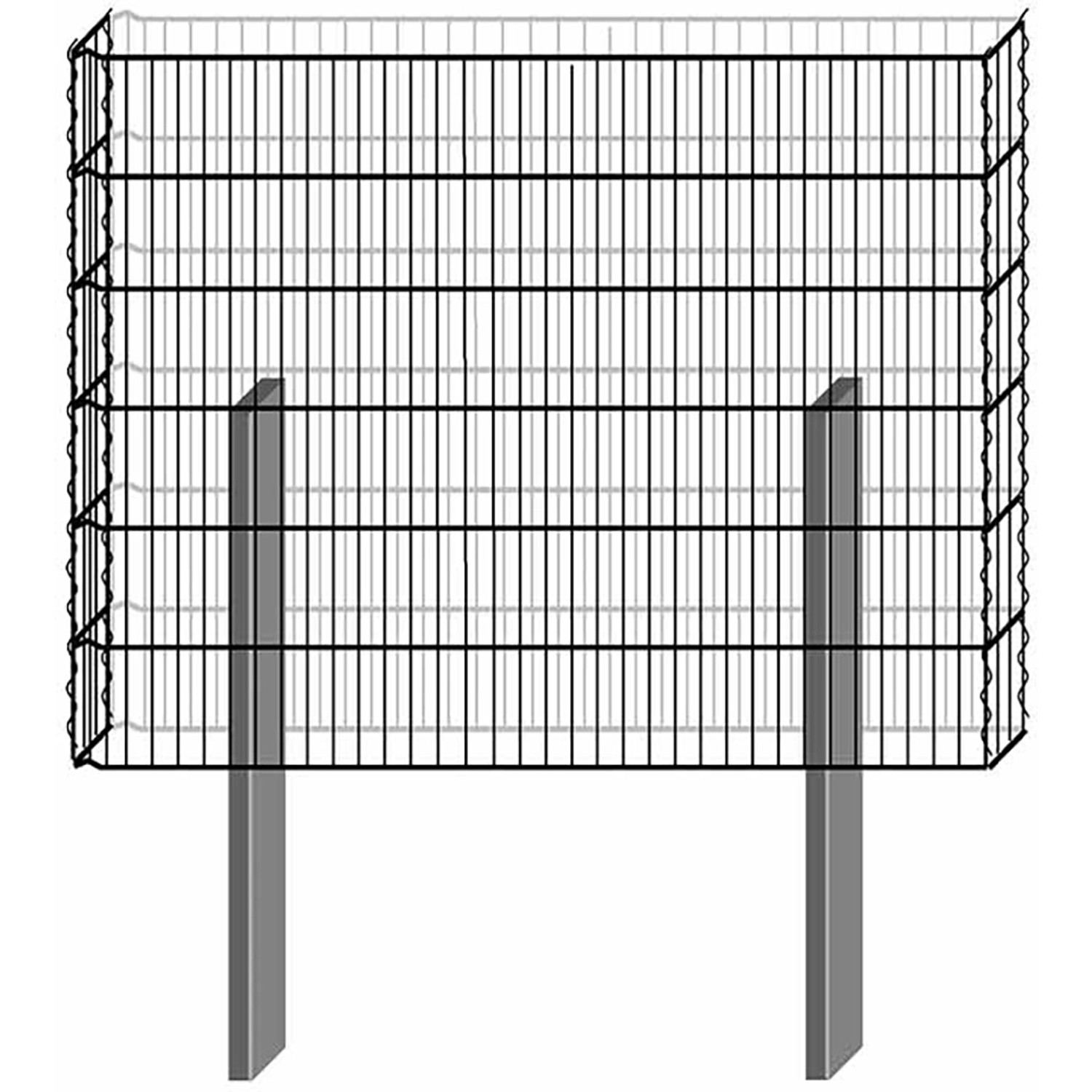 Bellissa Gabione Limes Pico12 Bausatz 90 cm x 115 cm x 12 cm