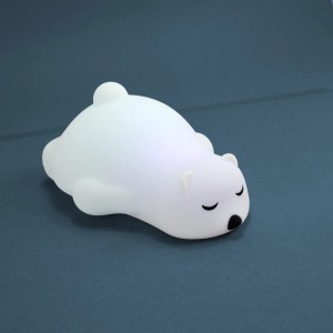 X4-Life LED-Nachtlicht Eisbär, weiß, 15,9 cm, für Kinderzimmer.