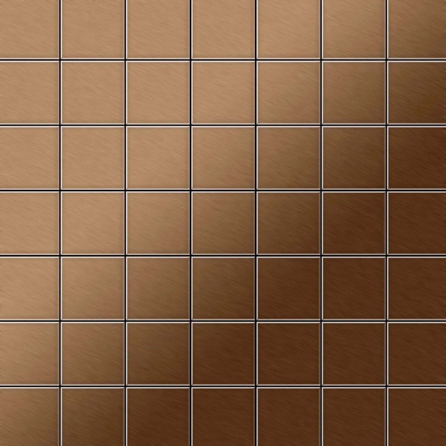 ALLOY Mosaik Fliese Massiv Metall Titan Gebürstet Kupfer 1,6mm Stark Attica günstig online kaufen