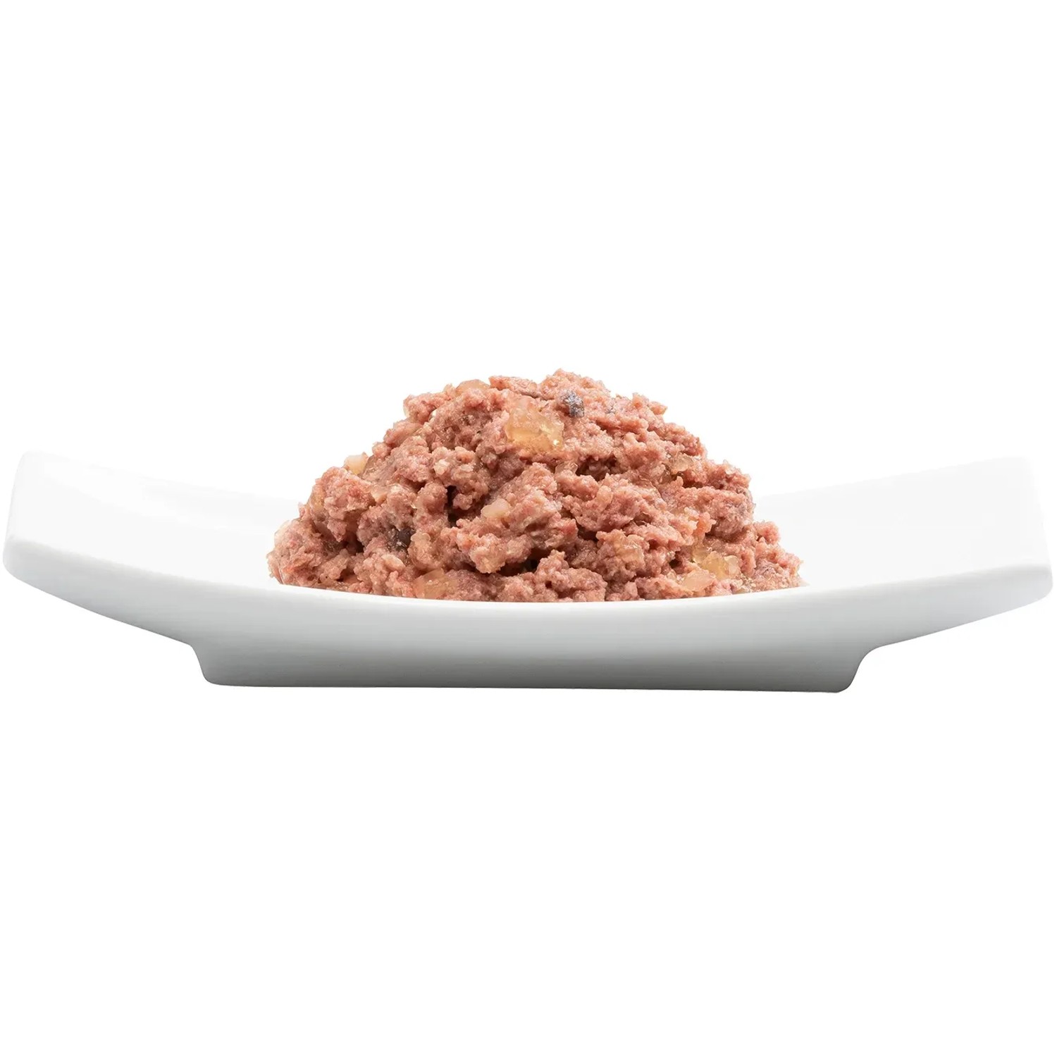 Catz Finefood No.21 Wild & Rotbarsch Katzenfutter auf weißem Teller.