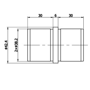 SOTECH Handlauf Rohrverbinder Ø42,4 mm Edelstahl