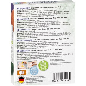 Brauns-Heitmann Eierfarben Marmor Effekt, 6 Farben für marmorierte Ostereier.