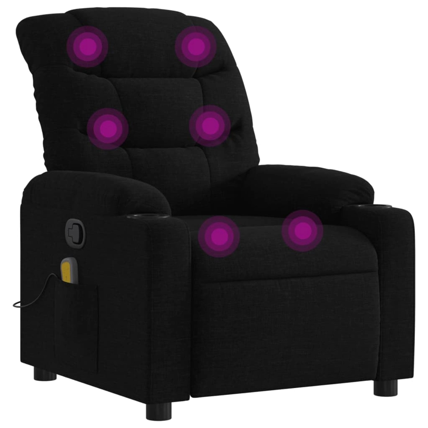 vidaXL Massagesessel Schwarz Stoff Modell 11 günstig online kaufen