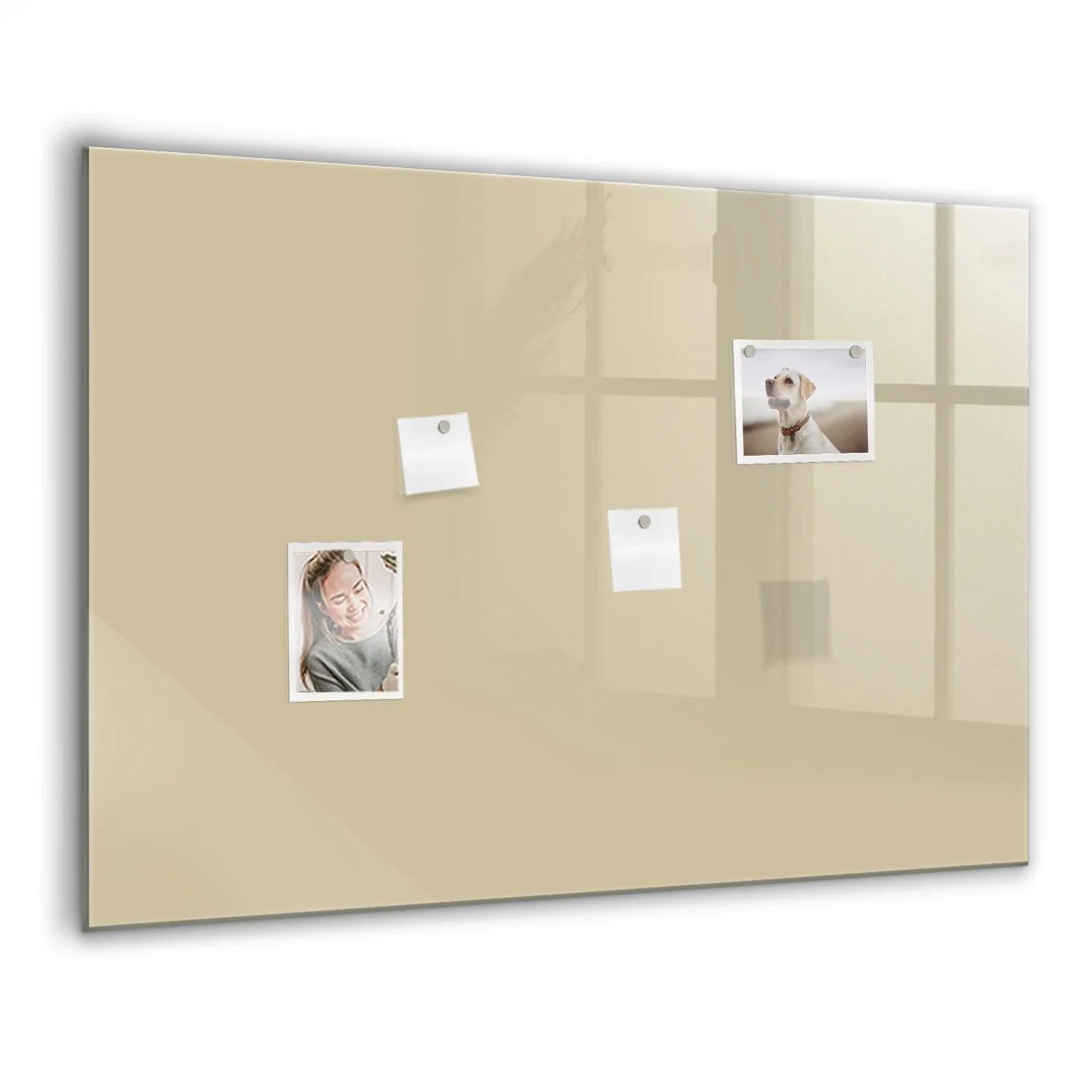 Tulup Glasmagnettafel Beschreibbar Beige 100x70 cm Magnettafel Wand Glas Sc günstig online kaufen
