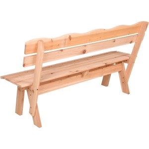Braune Garden Pleasure Gartenbank Rangun aus FSC®-Holz, 150 cm breit.