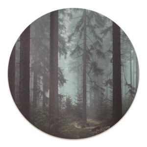 Tulup Bodenschutzmatte Nebelwald Bodenschutzmatte Schreibtischstuhl 100x100 cm Blau Bodenschutzmatte Teppich Teppich für Bürostuhl