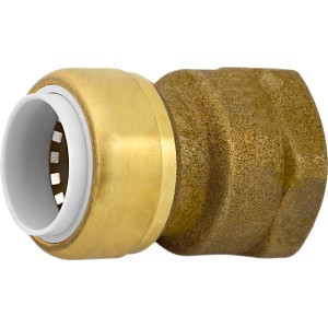 Steck-Übergangsmuffe aus Messing, 28 mm, für Trinkwasser- und Heizungsrohr-Installationen.