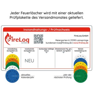 FireLoq 2x 6L Schaumlöscher 27A 183B mit Prüfnachweis Wandhalter Manometer