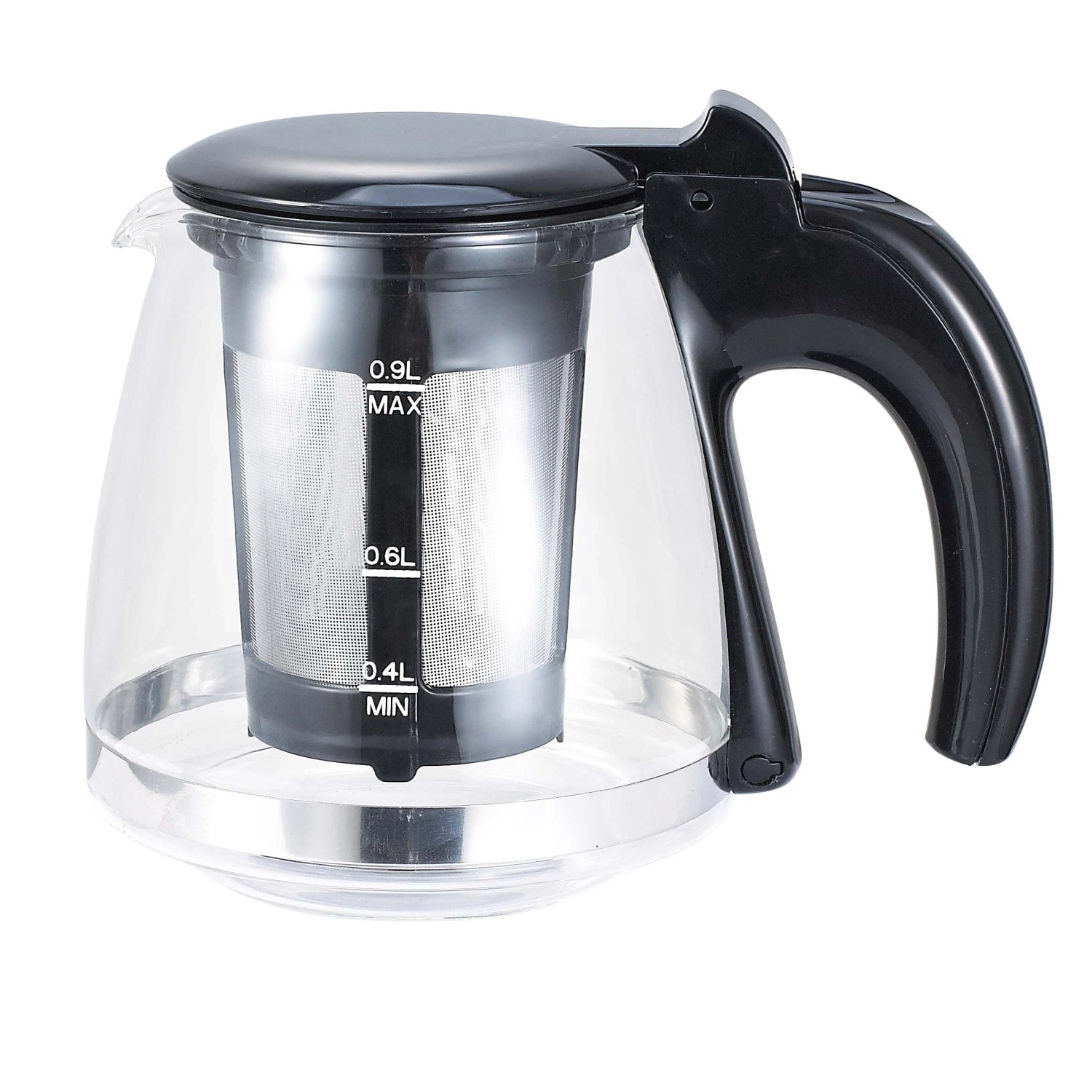 Zilan Teekocher aus Edelstahl und Glas, 1,7L Wasserkocher, 0,9L Teekanne, 2200 Watt.