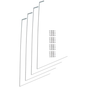 Absaar Solar Boden Schräghalterung (4 Stk.) für Solar-Paneele, inkl. Schrauben.