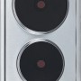 Respekta Kochmulde KM9111EN für Singleküche, 2 Kochplatten, Edelstahl.