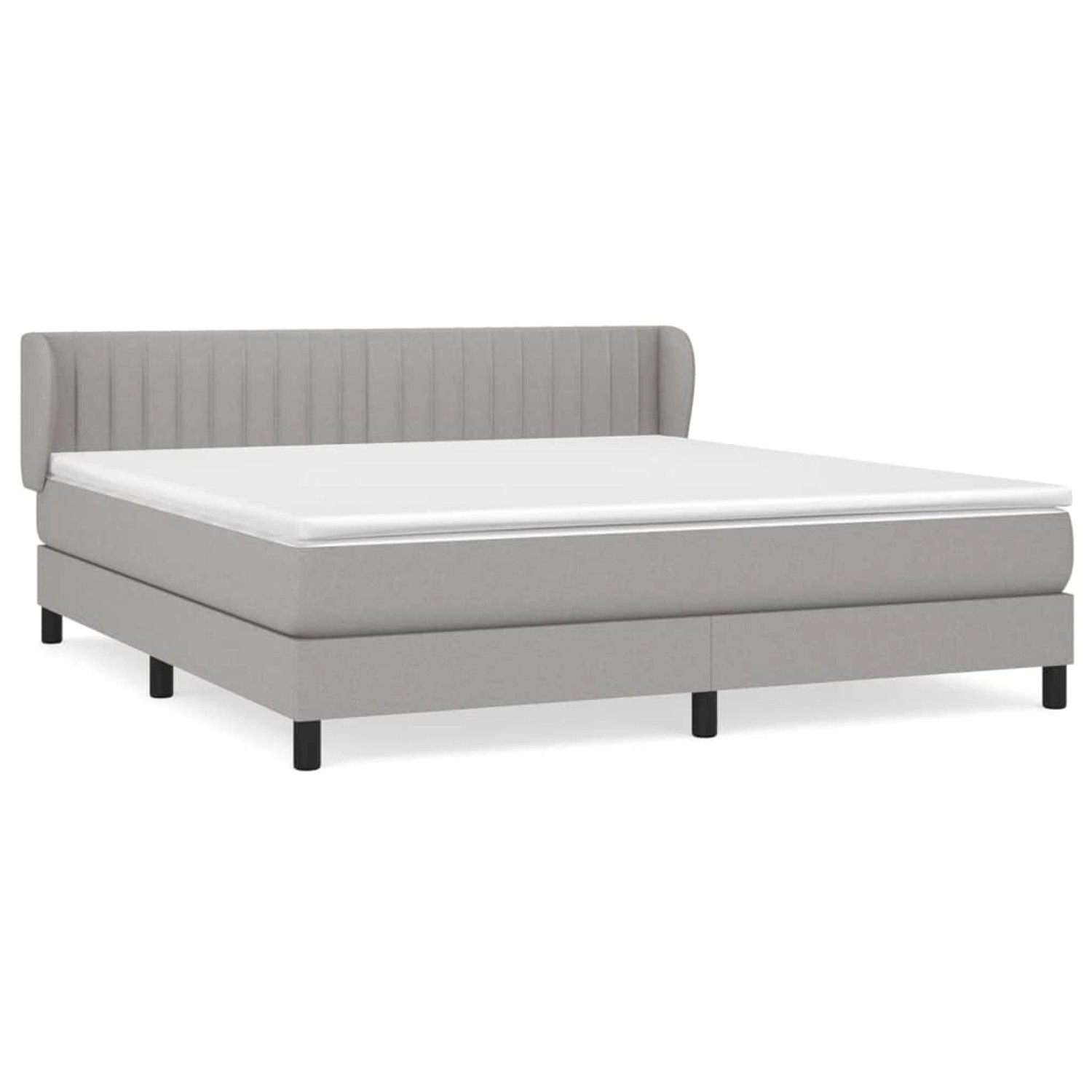 vidaXL Boxspringbett mit Matratze Hellgrau 180x200 cm Stoff1399677 günstig online kaufen