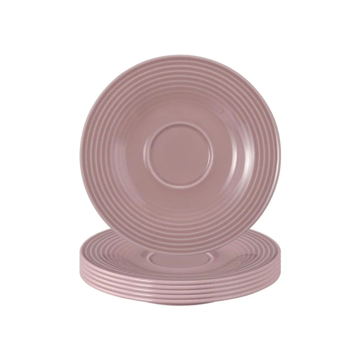 Seltmann Weiden Beat Color Glaze Untertasse 13,7 cm 6er Set Altrosa