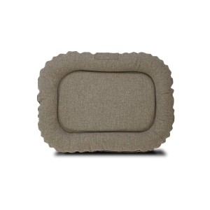 Petzzz Hundebett Balou, beiges Textil-Hundekissen 55x80 cm mit weichem, erhöhtem Rand für Hunde und Katzen.