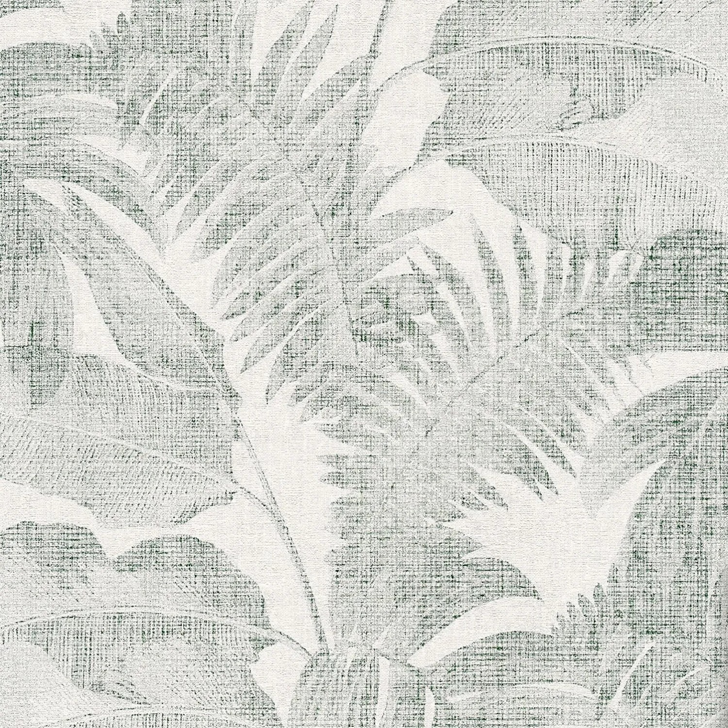 AS-Creation Vliestapete Blätter Vorgeleimt 10,05 m x 0,53 m Weiß-Grün FSC®