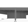 Anthrazitfarbene Alu Pergola mit Seitenwänden, Maße: 590x306x224cm. Ideal als Terrassenüberdachung.
