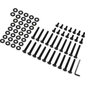 Montageset für Olary Lounge-Set: Schrauben, Unterlegscheiben und Inbusschlüssel für Gartenmöbel.