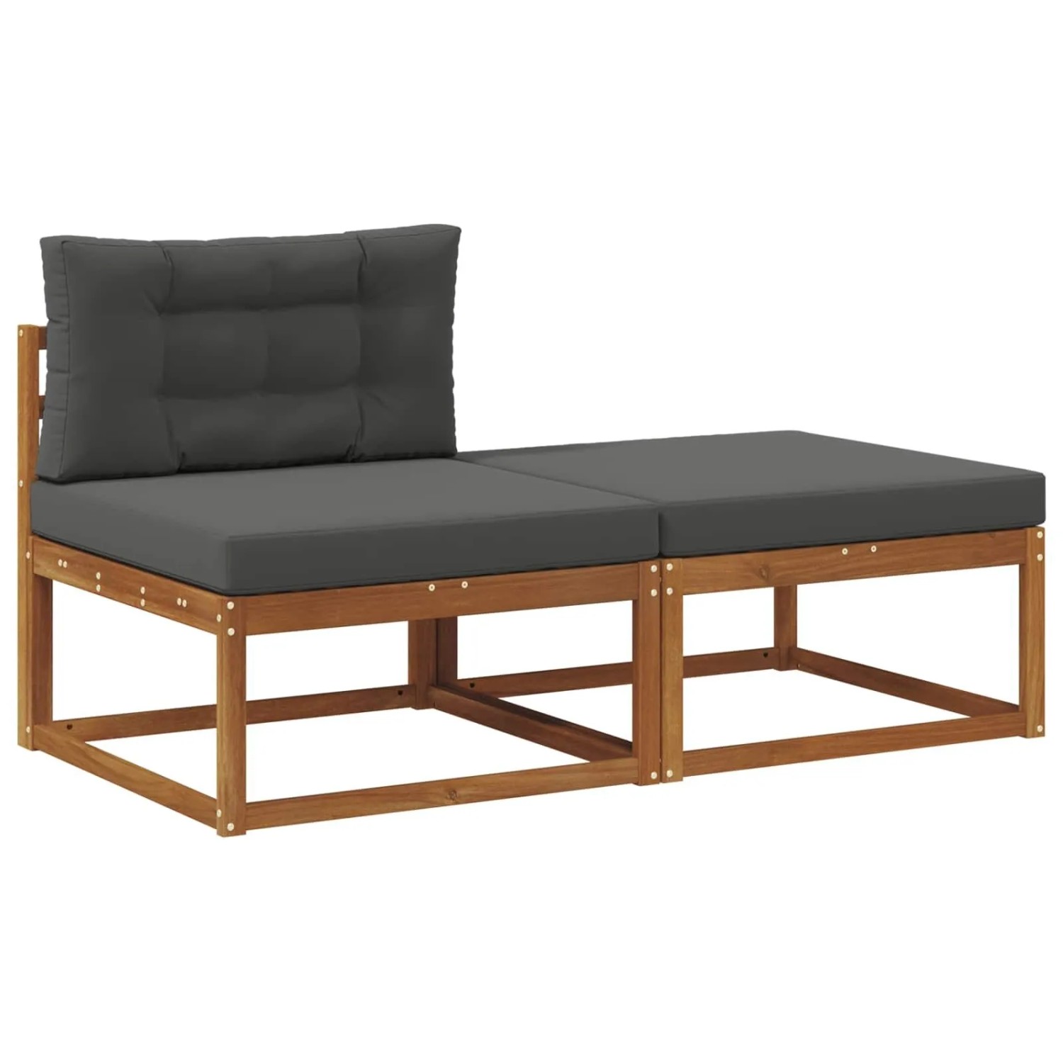 vidaXL Sectional Sofa Einheiten 2 Stück Natur Massivholz Akazie 900549