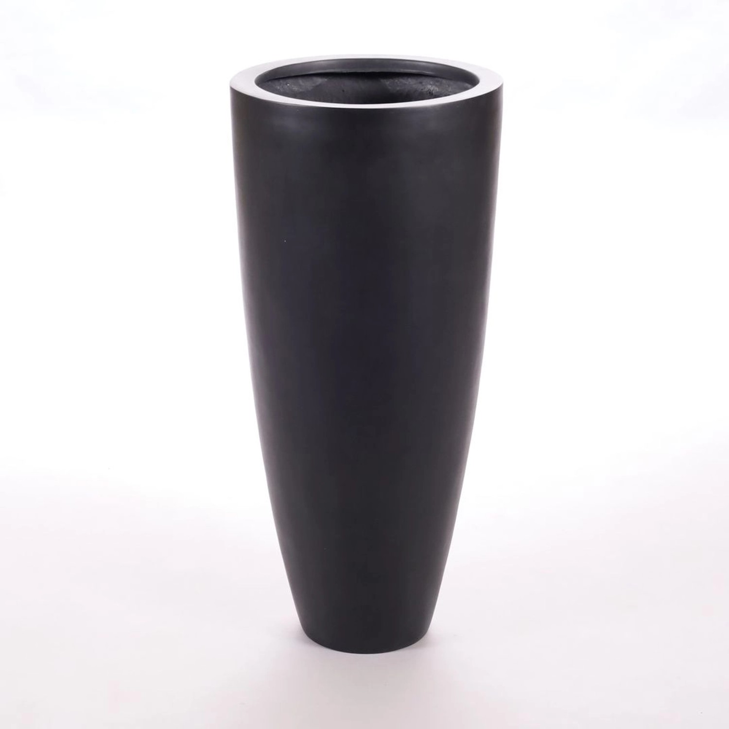 Elegant Einrichten Pflanzkübel Fiberglas Rund-Konisch D46xH100cm Elegant-Sc günstig online kaufen