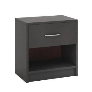 Costway Nachttisch mit Schublade Grau