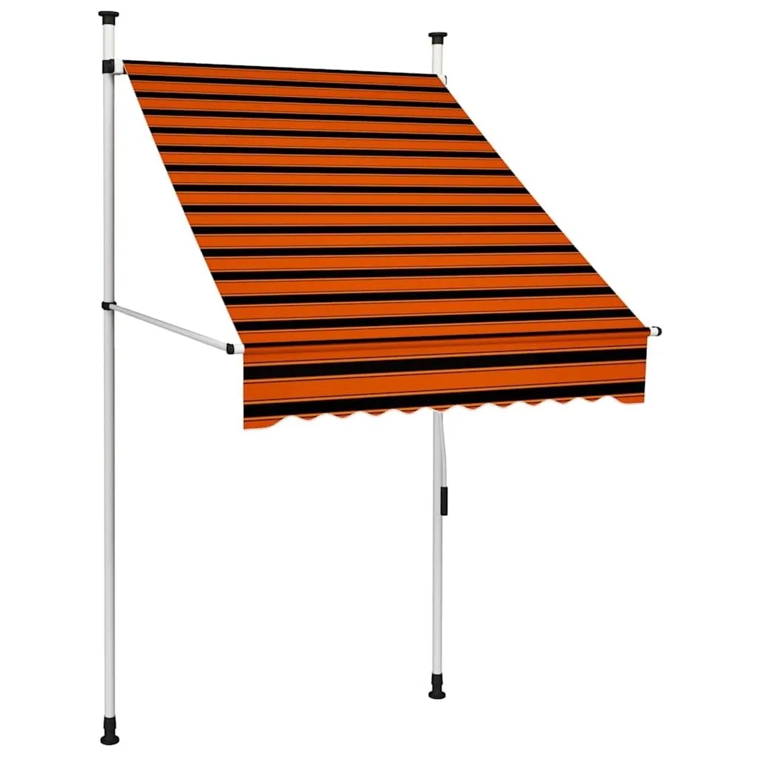 vidaXL Einziehbare Markise Handbetrieben 100 cm Orange und Braun 145834