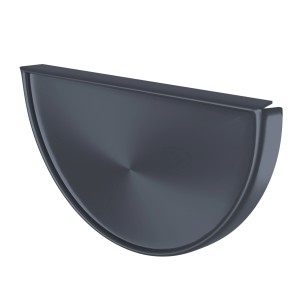 Sarei Enddeckel für SDF-Halbrundrinne Piccolo, Alu-Anthrazit, RG 80.