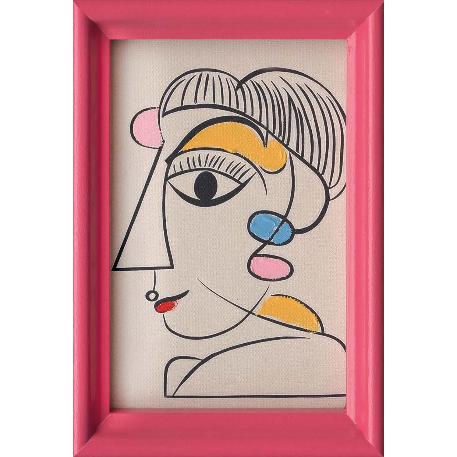 Art Universe Leinwandbild One Woman 12x17 cm