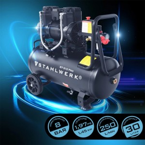STAHLWERK ST-310 Pro Kompressor, ölfrei, 30L Kessel, mit Zubehör.