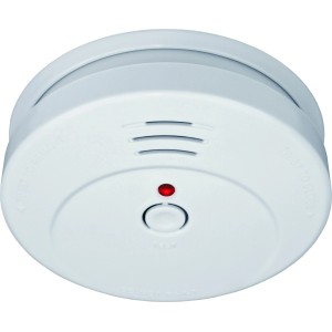 Fotooptischer Rauchmelder von Elro, weiß, mit roter LED und Testknopf für Brandschutz.