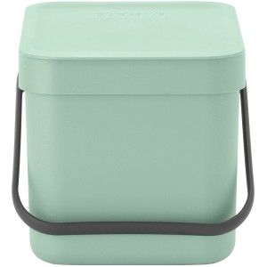 Brabantia Abfallbehälter Sort & Go, 6 l, Grün, mit Tragegriff.