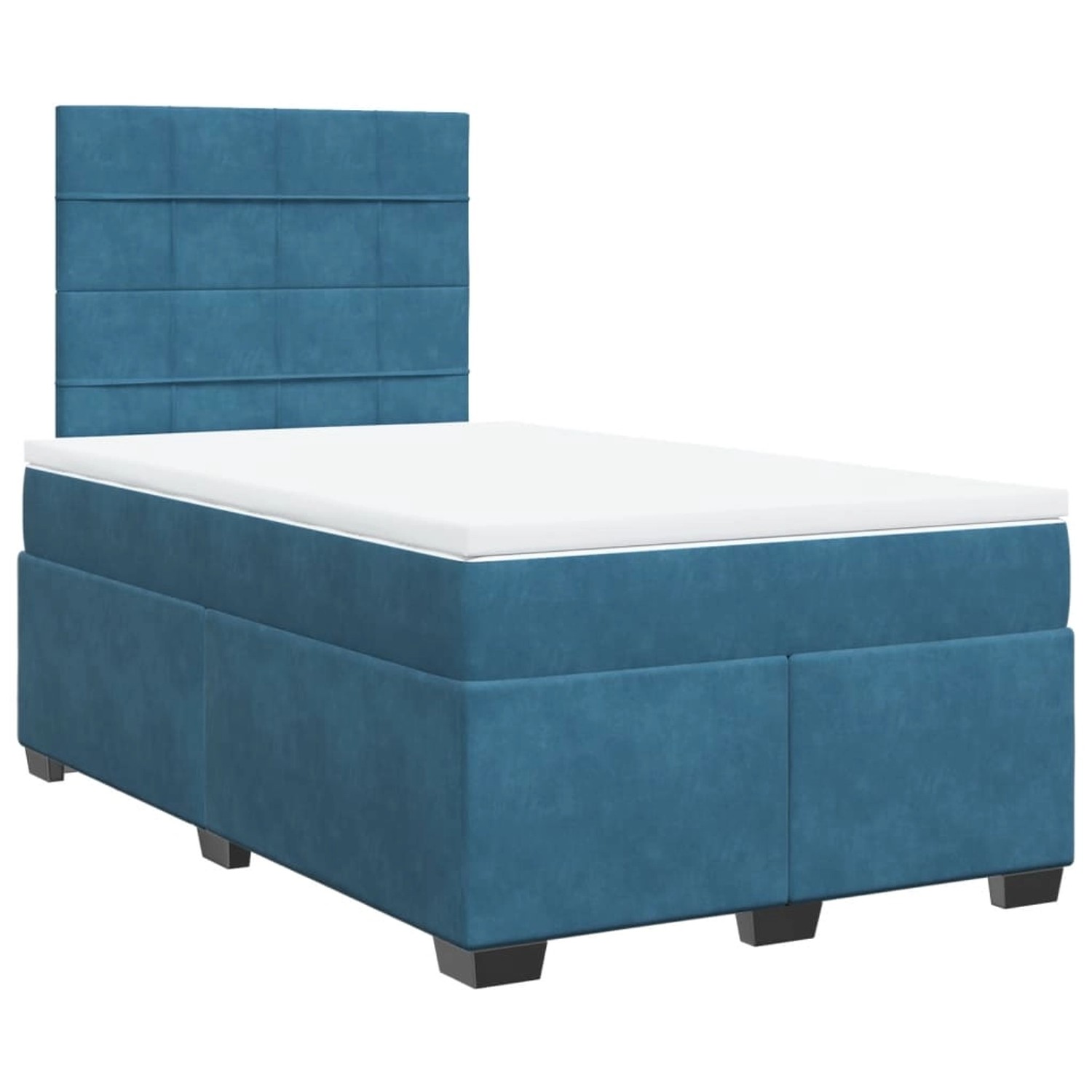 vidaXL Boxspringbett mit Matratze Blau 120x190 cm Samt2099323 günstig online kaufen