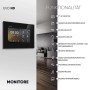 Balter EVO-HD Video-Türsprechanlage mit 7-Zoll-Monitor, Silber-Schwarz, App-Steuerung.