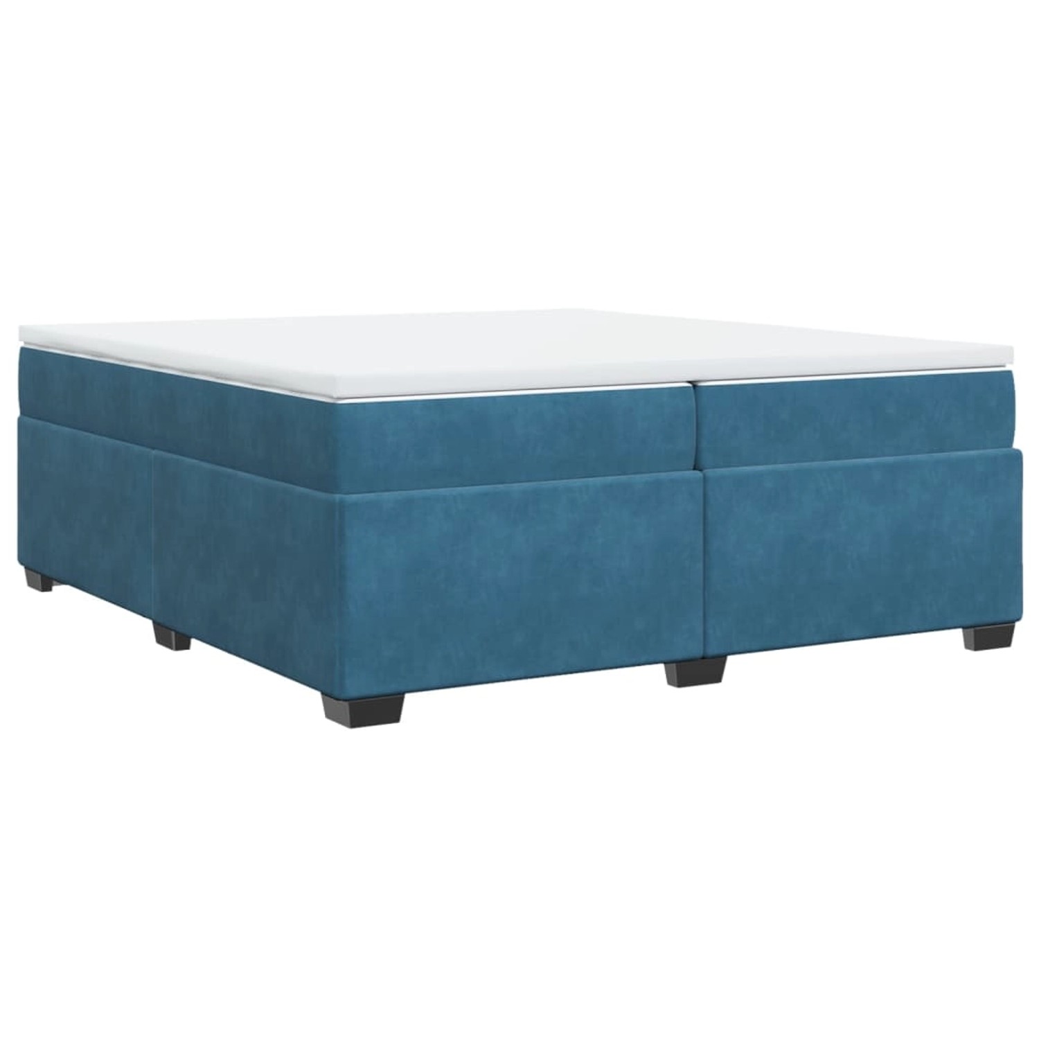 vidaXL Boxspringbett mit Matratze Dunkelblau 200x200 cm Samt 3285309 günstig online kaufen