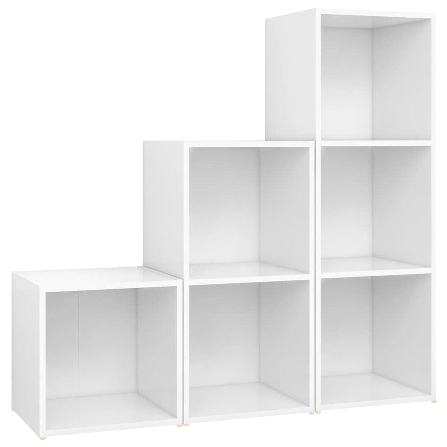 vidaXL 3-Tlg TV-Schrank-Set Weiß Holzwerkstoff 3080078 günstig online kaufen