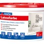 Baufan Latexfarbe 5l, weißer Eimer mit rotem Deckel, matt, scheuerbeständig, für innen & außen.