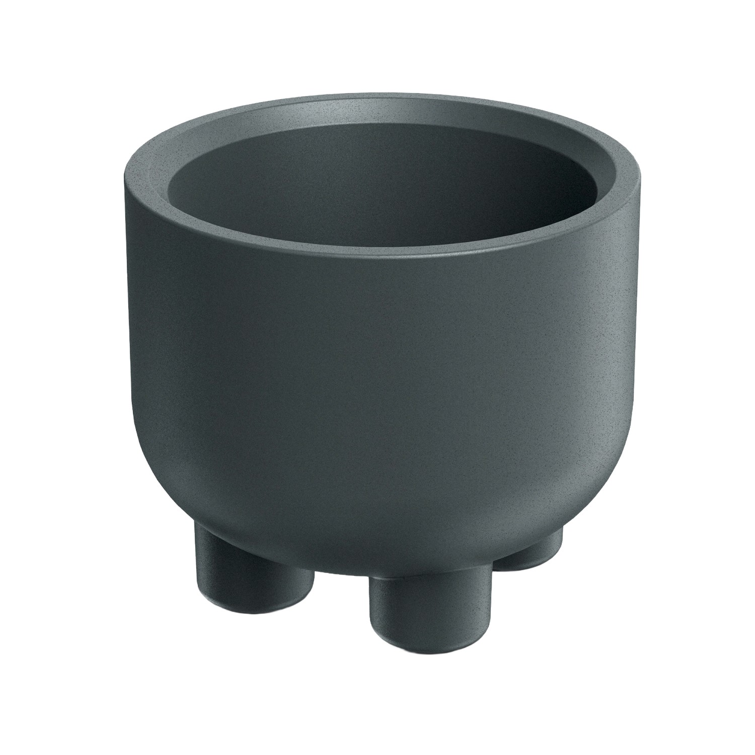 Prosperplast Blumentopf Molta Round Foot Ø 40 cm x 33 cm Graphit
