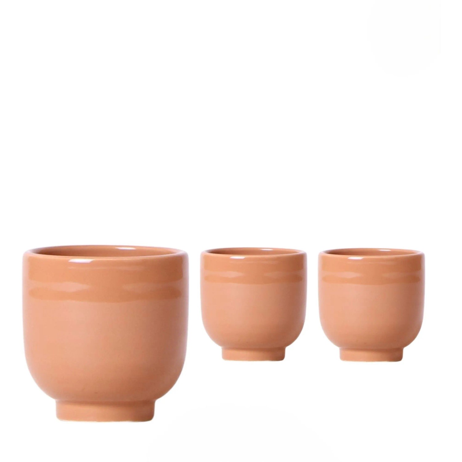 Keramik-Übertopf Glazed Cognac Topf-Ø ca. 6 cm