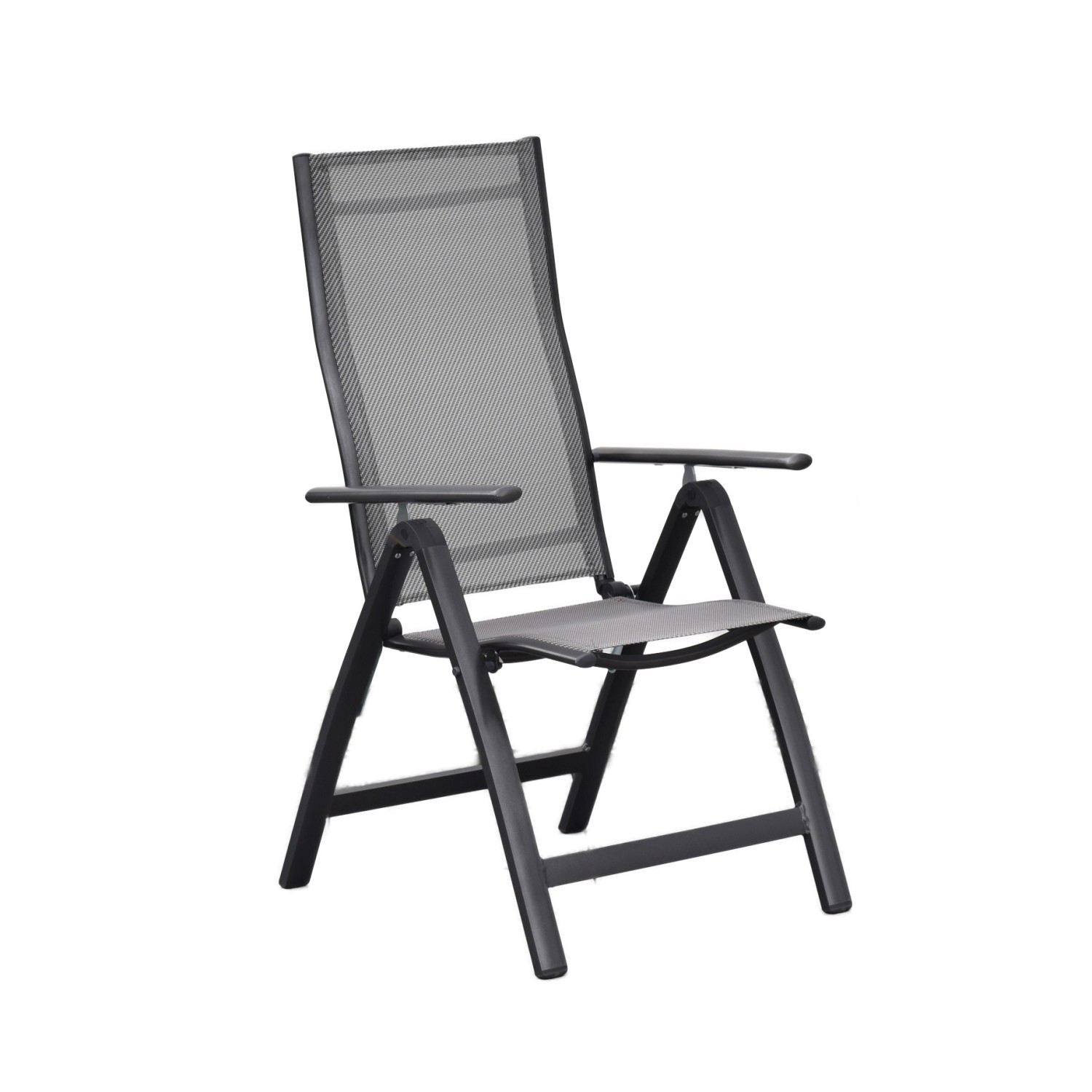 Merxx Carrara Gartensessel 2er-Set Klappbar Graphit-Diamant