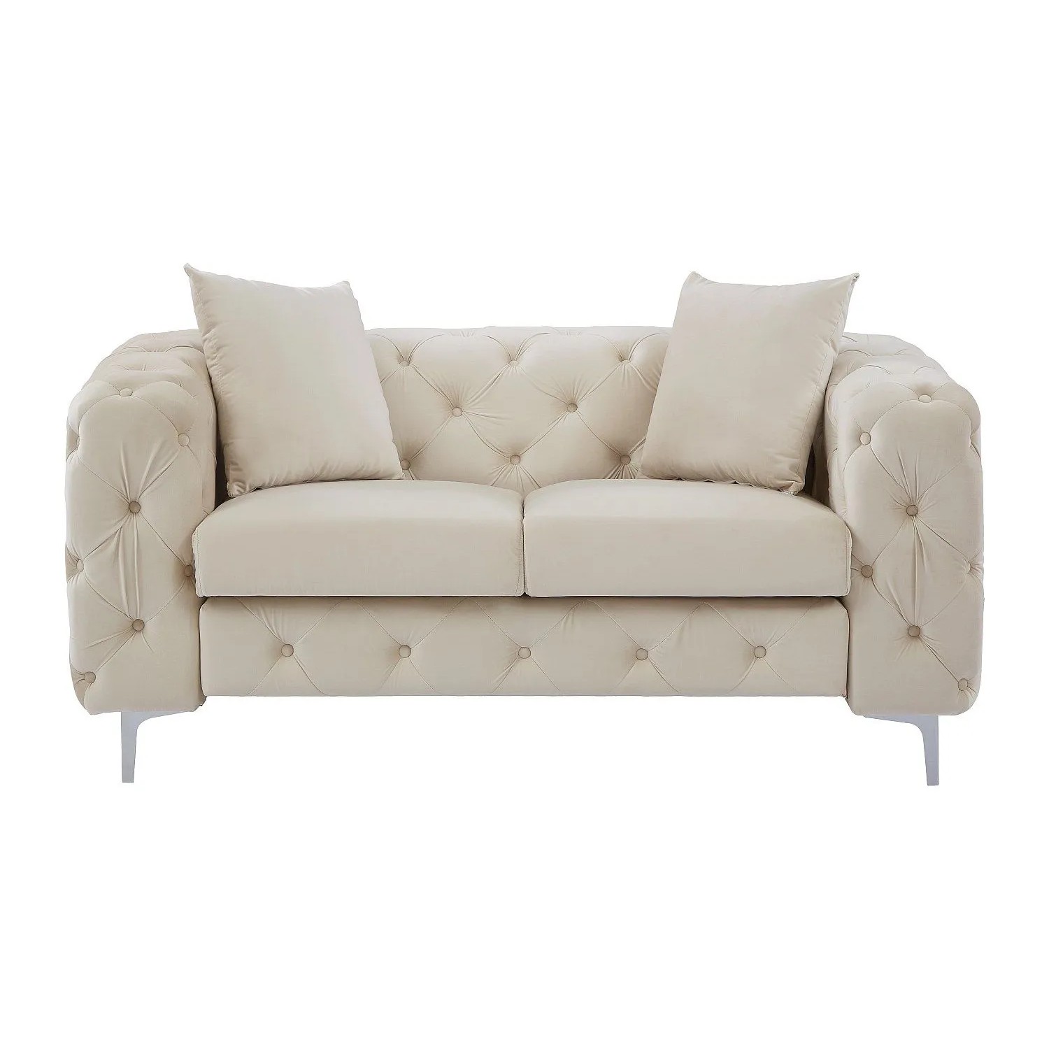 Vente-unique Sofa Ohne Schlafmöglichkeit Edwina Beige 162 cm