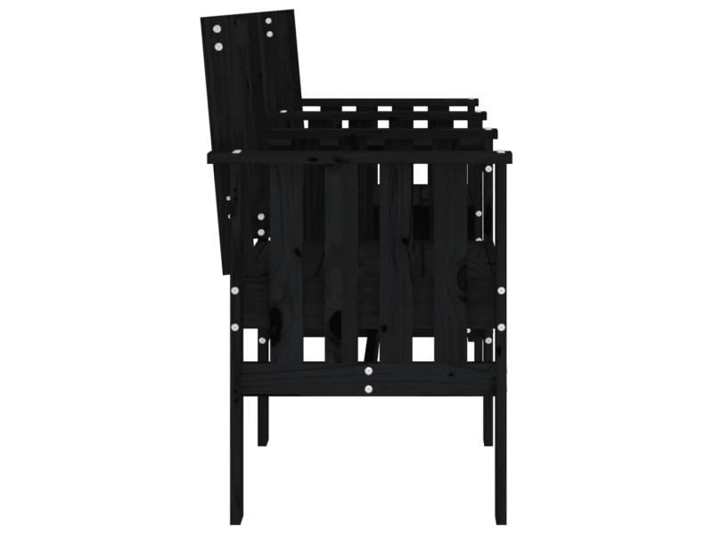 VidaXL Pflanzenständer Set 2-tlg - Schwarz-Eiche Design 18 Cm Hoch