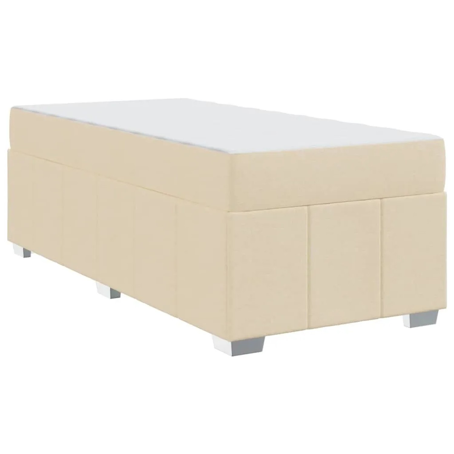 vidaXL Bettrahmen mit Matratze Creme 80 x 200 cm Stoff 3398249