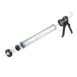 STAHLWERK Silikonpistole SP-600 ST, 600ml, aus Aluminium mit Düsen und Adaptern.