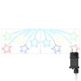 Mehrfarbiger LED Weihnachtsstern (180x57cm) für festliche Dekoration.