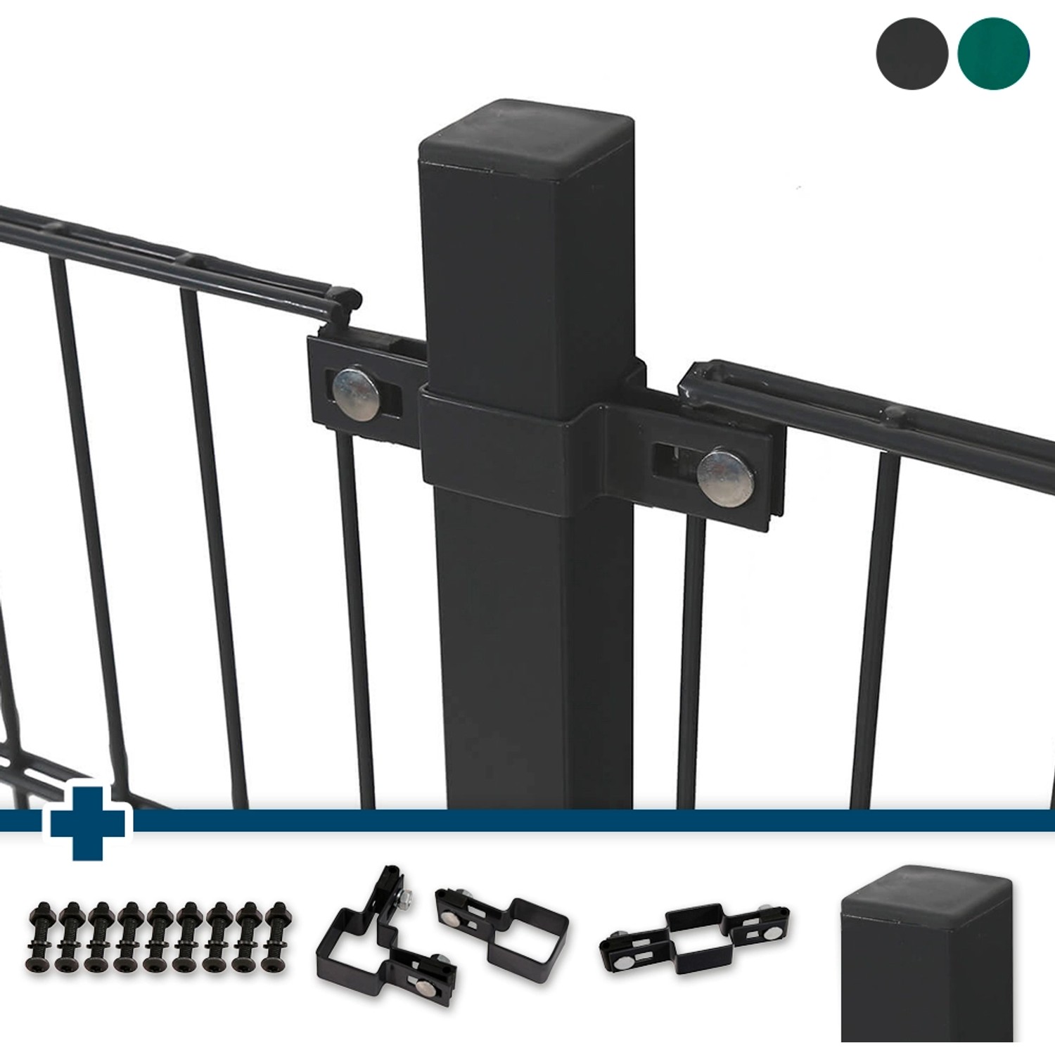Home Deluxe Doppelstabmattenzaun 2 m x 38 m Anthrazit kaufen bei OBI