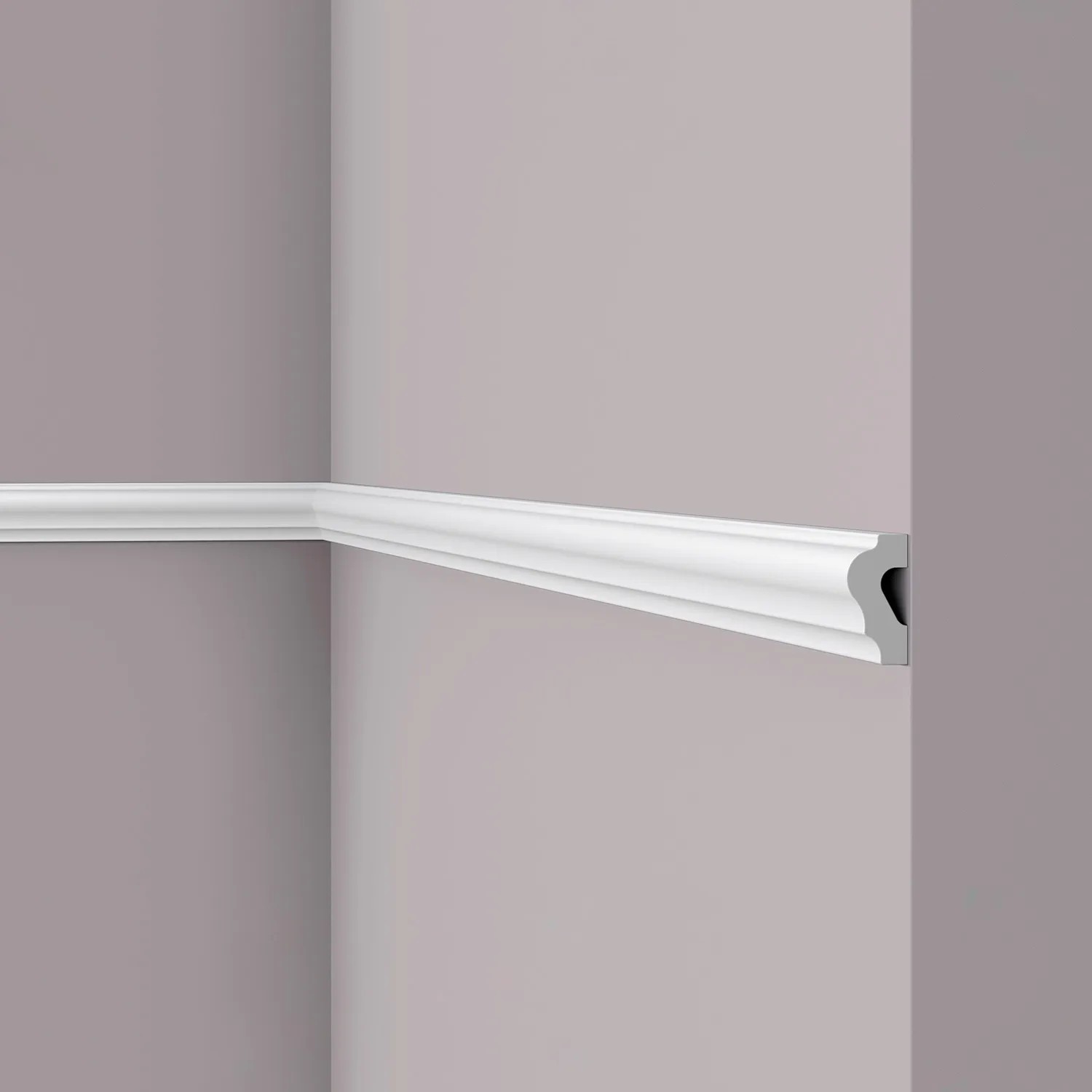 NOEL & MARQUET NMC WL2 WALLSTYL Wand- und Friesleiste Zierleiste Stuckleiste 2 m 200 cm x 2 cm x 4 cm Weiß